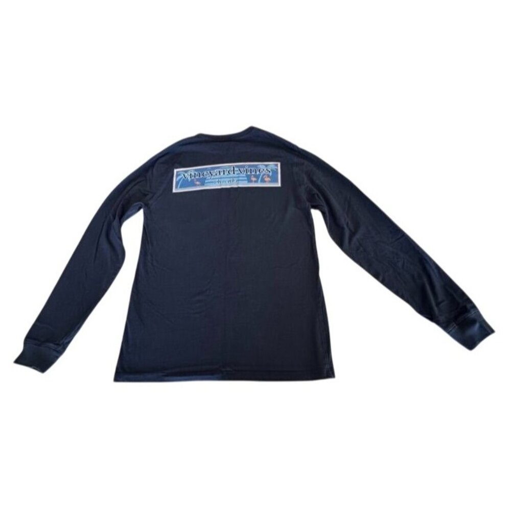 Vineyard Vines Adult TShirt Sz XS LS CrewNeck Jersey Knit Navy Blue Florida Logo - Picture 4 of 16